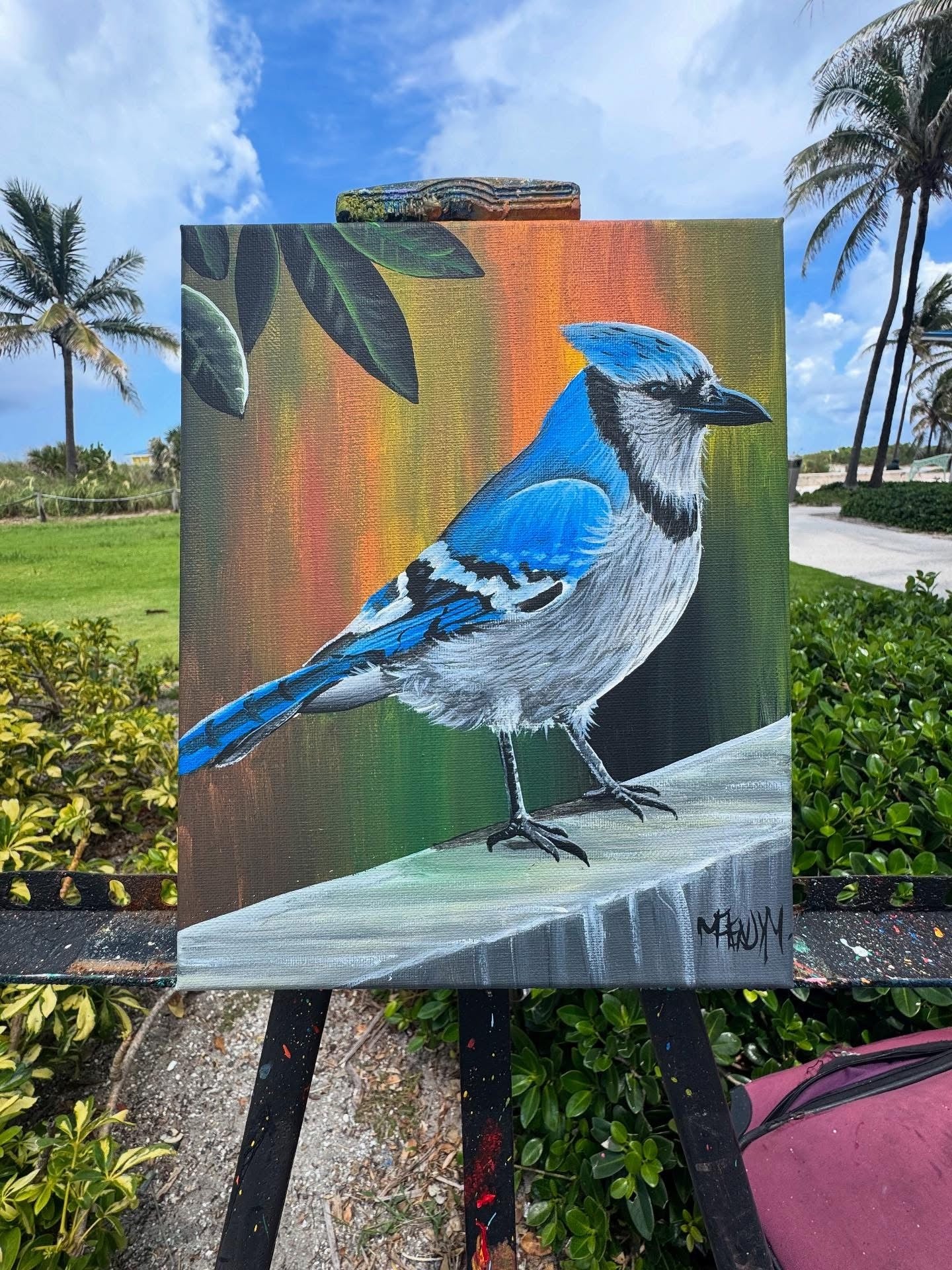blue jay original painting